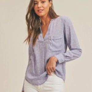 Lush Lilac Print Blouse